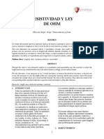 Experiencia No 7. Resistividad y Ley de OHM