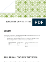 Equilibrium of Force System