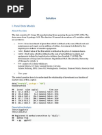 Solution: I. Panel Data Models