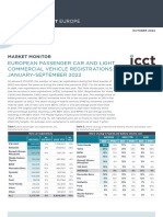 Market Monitor: European Passenger Car and Light Commercial Vehicle Registrations, January-September 2022