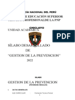 Silabos Gestion de La Prevencion 2022