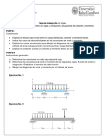 Hoja de Trabajo No. 4 Diagramas de Corte y Momento en Vigas