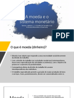 Aula 01 Síntese Cap 1 - Item 1.1 Moeda e Sistema Monetário