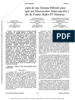 Desenvolvimento de Um Sistema Híbrido para Geração de Energia em Microrredes: Interconexão e Gerenciamento de Fontes Hidro-PV-Baterias