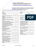 Mobile Crane Pre-Use Inspection Form