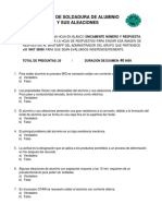 Examen de Soldadura de Aluminio y Sus Aleaciones