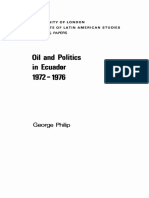 Oil and Politics in Ecuador 1972-1976: George Philip