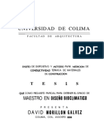 Diseño de Dispositivo y Metodo para Medición de Conductividad Termica de Materiales de Construccion