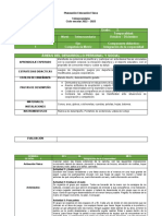 Planeación Educación Física 2 Grado