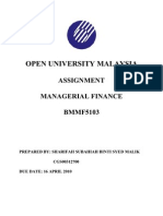 Bmmf5103 861024465000 Managerial Finance - Redo