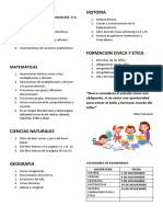 Temario Examen Del Primer Trimestre 5º