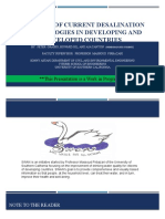 A Review of Current Desalination Technologies in Developing and Developed Countries