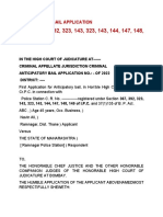 ANTICIPATORY BAIL APPLICATION Section 307, 392, 323, 143, 323, 143, 144, 147, 148, 149