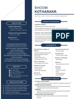 Navy White Modern Professional Resume