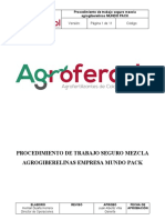 Procedimiento de Trabajo Seguro Mezcla Agrogiberelinas Mundo Pack