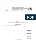 Tema #4 Nuevo Ordenamiento Const Venezolano