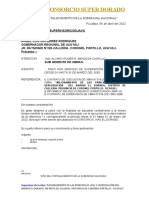 Carta 0XX-XX Informe Pago de Supervisor N°10 Marz 2022