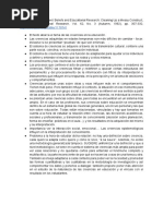 Resumen Pajares, Frank, Teachers' Beliefs and Educational Research Cleaning Up A Messy Construct, Review of Educational Research