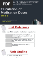 PDIS - Calculation of Medication Doses