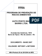 PPRA Posto de Combustivel MAP Barra