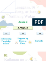 Aralin 2 Si Langgm, Si Tipaklong, at Isang Naiibang Wakas