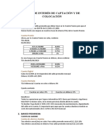 Tasas de Interés de Captación y de Colocación