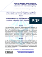 Transformar Exercícios em Cenários para Investigação - Uma Possibilidade de Inserção Na Educação Matemática Crítica