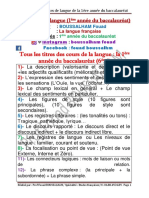 Les Cours de Langue de La 1ère Année Du Baccalauréat