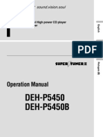 Pioneer Deh-P5450 User Manual