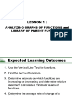 Lesson 1 Functions and Their Graphs and Lbrary of Parent Functions