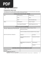 Property (General) Claim Form