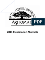 WSC Abstracts - 2011