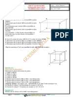 Série Corrigée - Math - Géométrie Dans L'espace - 2ème Sciences Exp (2015-2016) Mme GUESMIA AZIZA