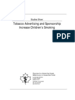 Tobacco Advertising and Sponsorship Increase Children's Smoking