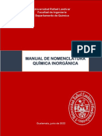 Manual de Nomenclatura Química I Segundo Ciclo 2022