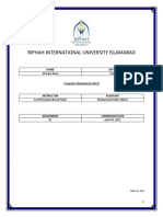 Riphah International University Islamabad: M Haris Rana 2122