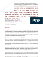 Libro Blanco Del Coste de Las Universidades