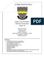 Grade 10 LO Exam Term 2 - 2018 Final