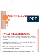 What Is Paraphrasing