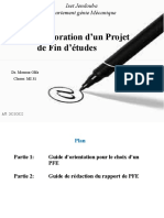 Guide D'élaboration D'un Projet de Fin D'études: Dr. Moussa Olfa Classe: MI 31