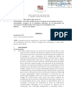 Poder Judicial Rechaza Demanda de Castillo Contra Subcomisión de Acusaciones