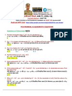 Quadratic Equations