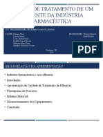 Projeto de Tratamento de Um Efluente Da Indústria Farmaceutica