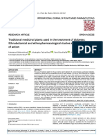 Traditional Medicinal Plants Used in The Treatment of Diabetes: Ethnobotanical and Ethnopharmacological Studies and Mechanisms of Action