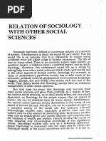 Relation of Sociology With Other Social Sciences