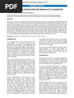 Ergonomic Design Optimization For Train Seat Fit Parameters: Original Article