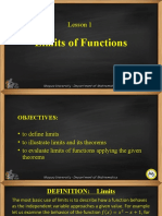 Lesson 1-Limits of Functions