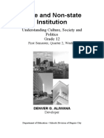 UCSP Q2 - W1 - State and Non State Institutions Edited For Printing