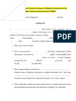 Affidavit Duplicate Doc