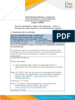 Guía de Actividades y Rúbrica de Evaluación - Tarea 3 - Procesos de Orden Superior y El Entrenamiento Cognitivo